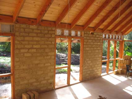 mudbrick north wall