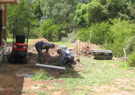 digging drains